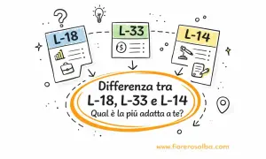 Schema che illustra la differenza tra L-18, L-33 e L-14, aiutando a capire quale percorso di doppia laurea è più adatto.