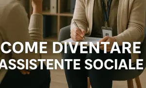 Guida su come si diventa assistente sociale: un professionista ascolta e prende appunti durante un colloquio.