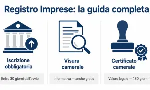 Guida completa al Registro Imprese: iscrizione, visura e certificato camerale, servizi giuridici per l'impresa.
