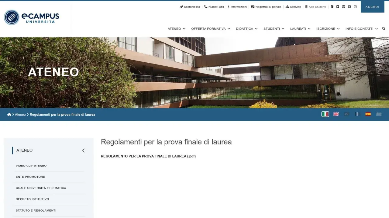 Regolamenti per la prova finale di laurea eCampus. Scopri le procedure per la proclamazione laurea triennale.