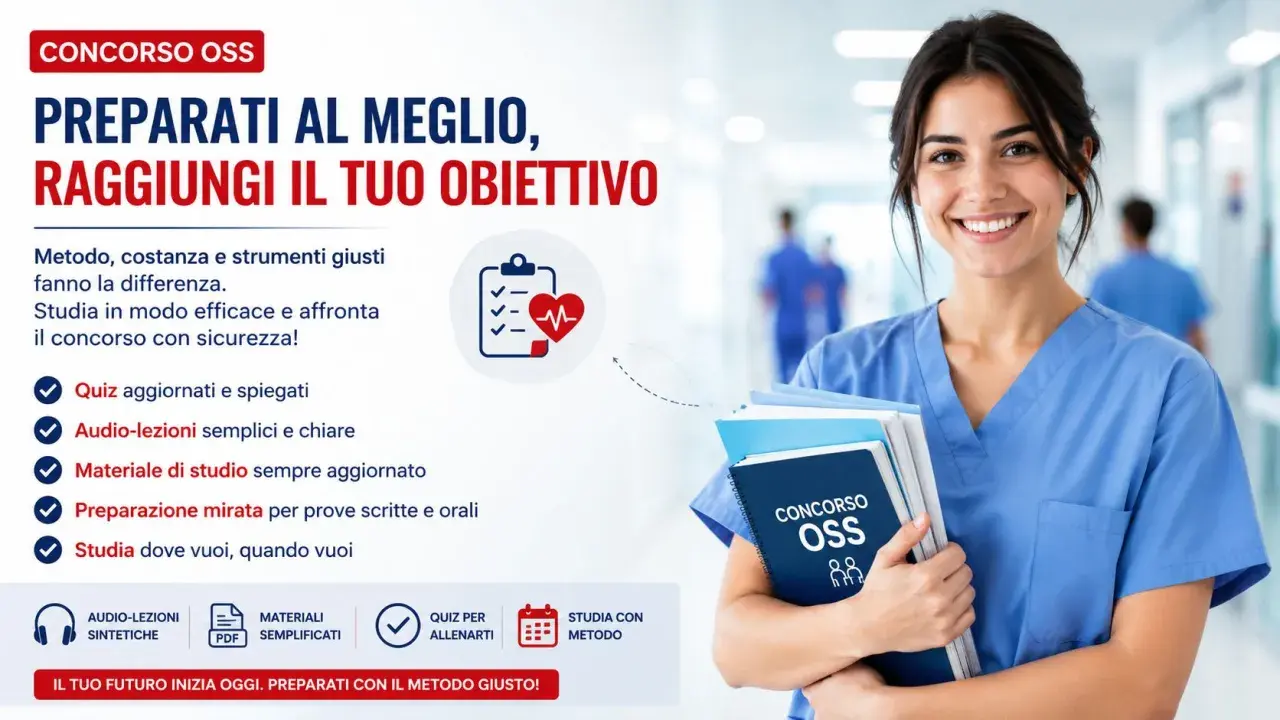Preparati al concorso OSS con quiz, audio-lezioni e materiale aggiornato. Studia dove e quando vuoi per raggiungere il tuo obiettivo.