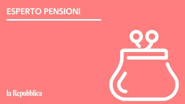 Esperto pensioni: un'icona di borsellino bianco su sfondo rosa, simbolo di gestione finanziaria per il lavoro per pensionati.